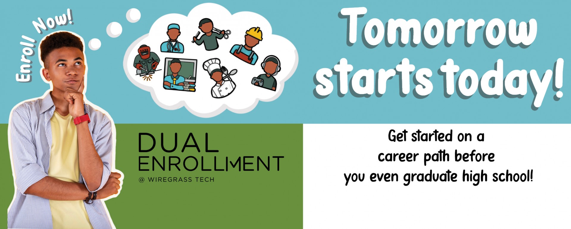 Apply as a dual enrollment student at Wiregrass today to get a head start on college! 