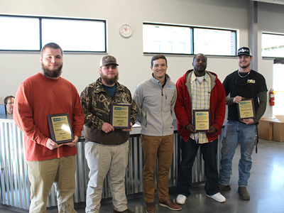 Photo for Whitehead Awards Wiregrass Graduates with Tradesman Award - January 2019